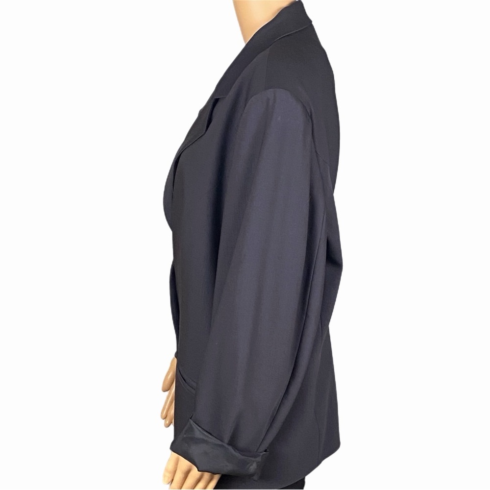 TALBOTS WOMAN dark grey wool 3-button blazer with front welt pockets Size 20W - Picture 6 of 13